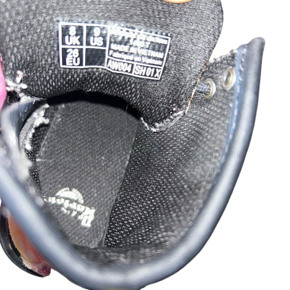 DR. MARTENS TODDLER 1460 TIE DYE RAINBOW LACE UP BOOTS kids size 9 - Picture 5 of 6